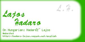 lajos hadaro business card